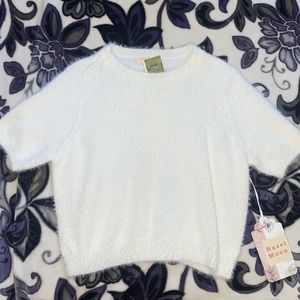 Fluffy white shirt